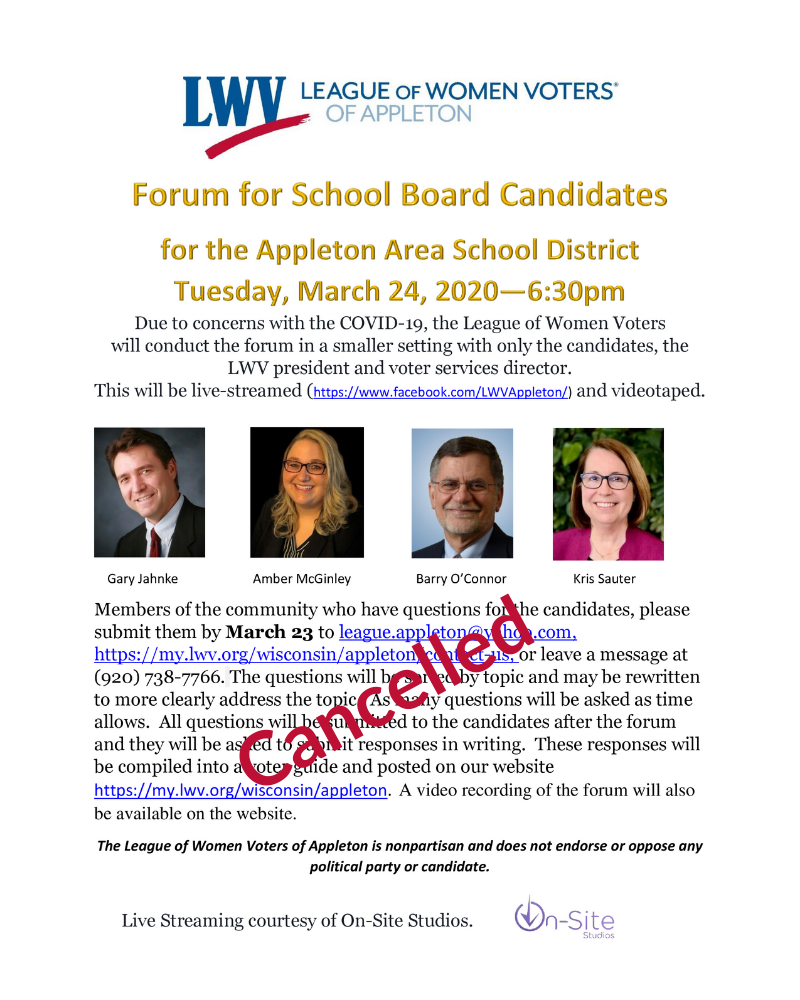 Cancelled School Board Forum