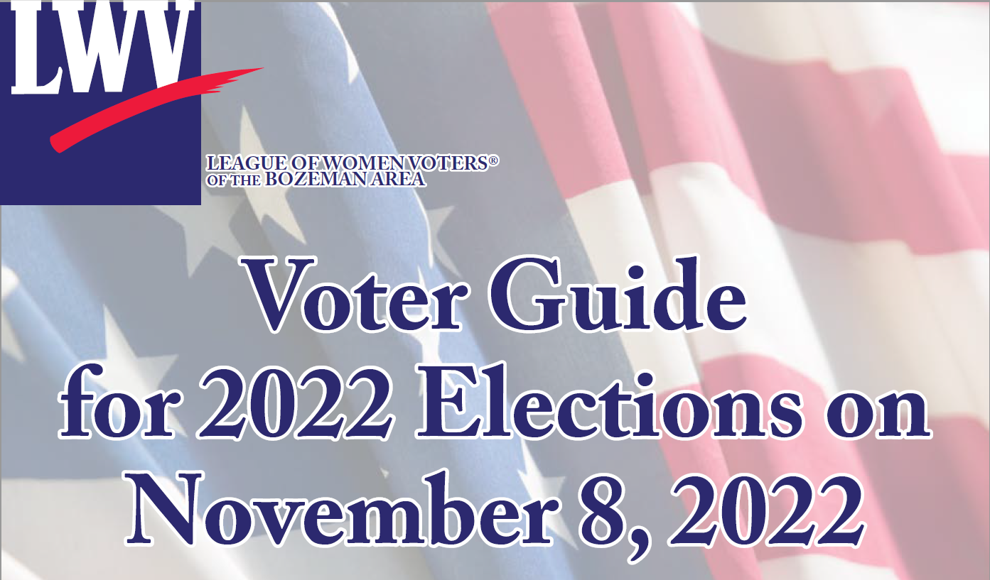 Image of cover of 2022 Bozeman League Voter Guide