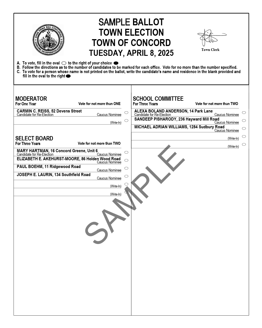 sample ballot