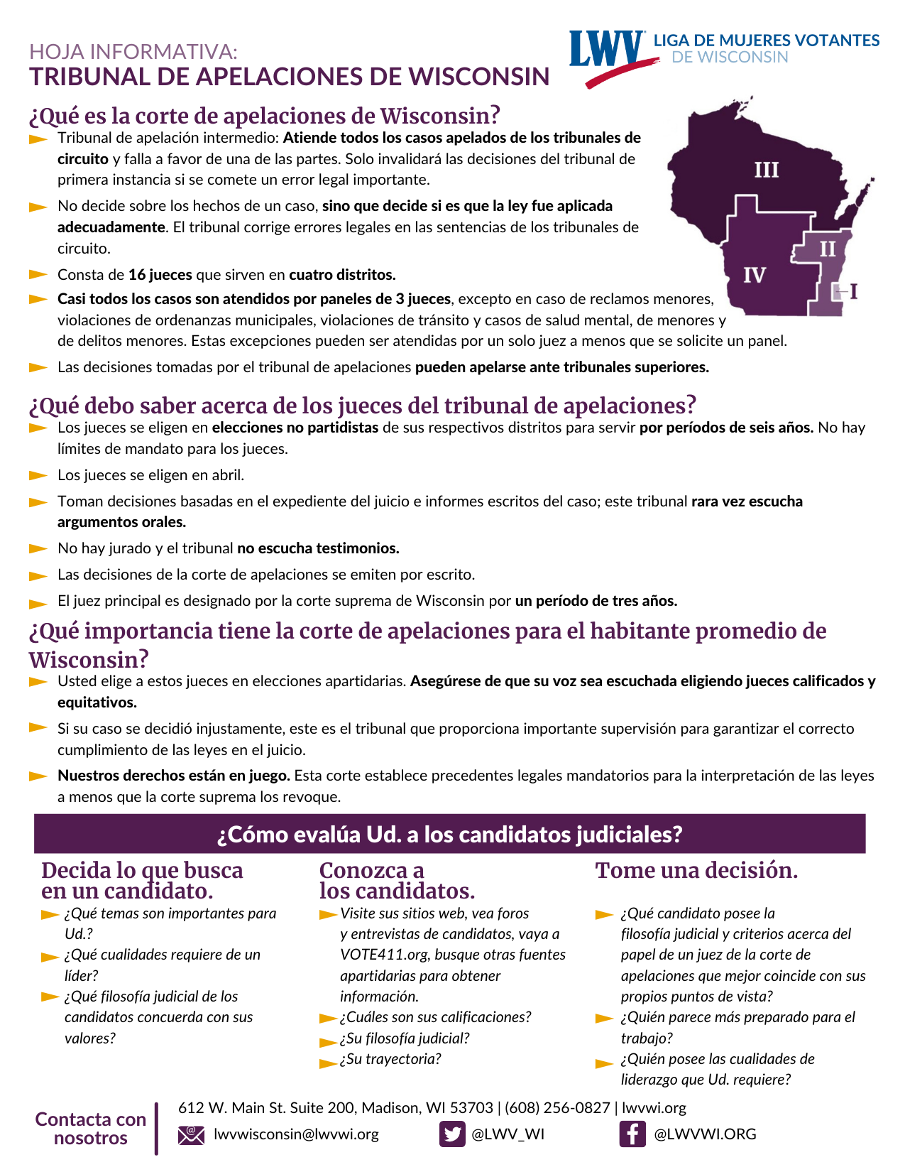 Fact sheet of the Court of Appeals in Spanish