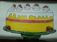 Strawberry Shortcake naive drawing