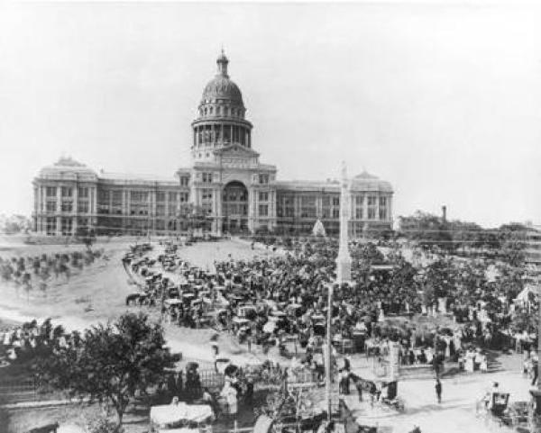 TX State Capitol Dedication of Fire Fighters Monumnent Dedication Of Fire Fighters Monument Courtesy Texas State Library & Archives