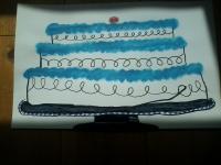 Vanilla Cake naive drawing