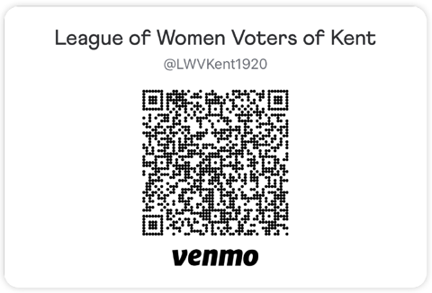 LWV Kent Venmo QR code 