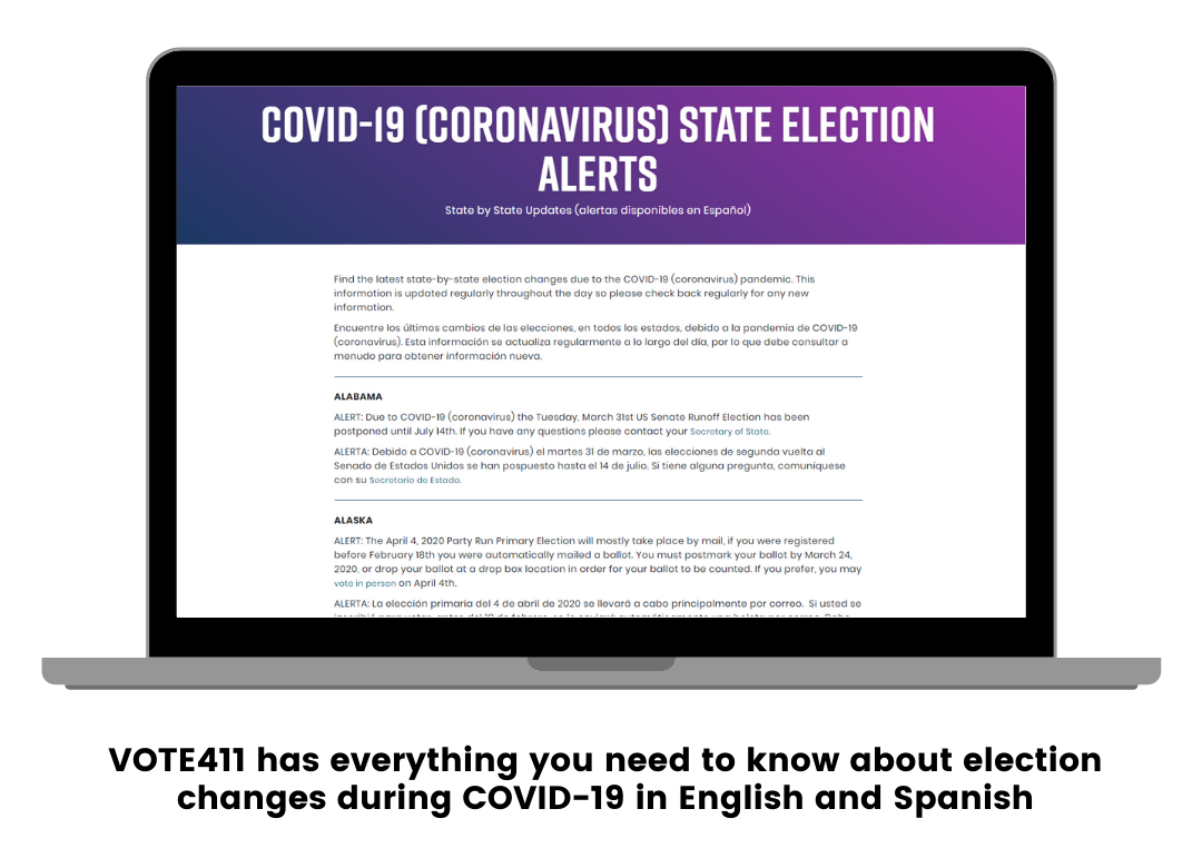 Bilingual VOTE411 Voter Information Alerts Image