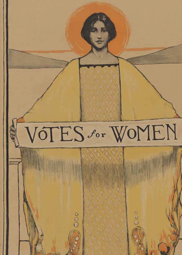 Votes For Women Drawing Catalog Cover of Potrait Gallery Exhibition Catalog Cover of Votes for Women Exhibition at DC Portrait Gallery