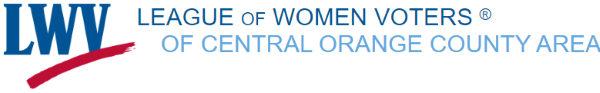 Logo for LWV of Central Orange County Area