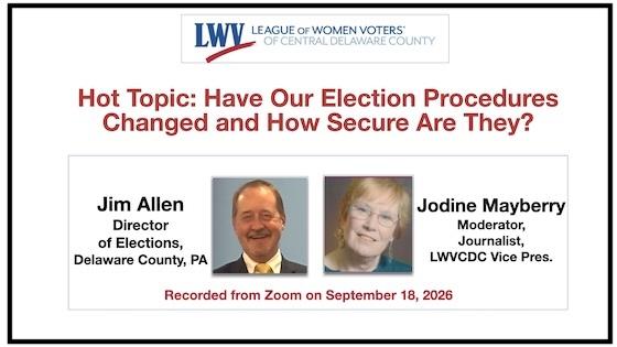 Hot Topic:  Election Security Fall 2026
