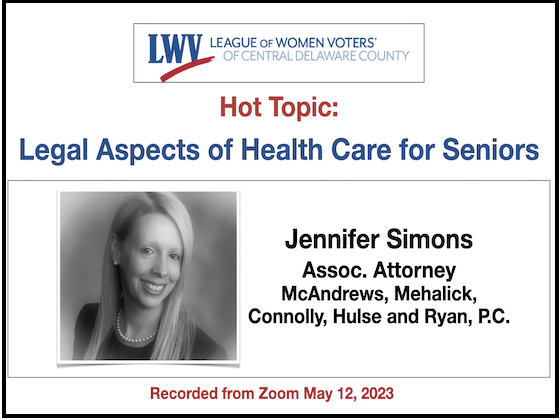 Hot Topic - Legal Aspects of Health Care For Seniors