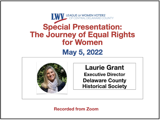 Special Presentation: The Journey of Equal Rights for Women