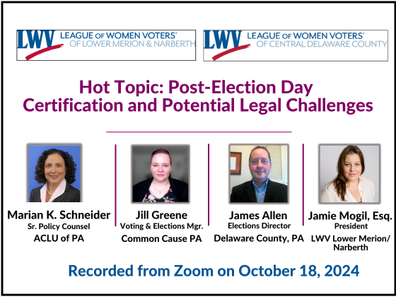  Post-Election Day  Certification and Potential Legal Challenges Video Link