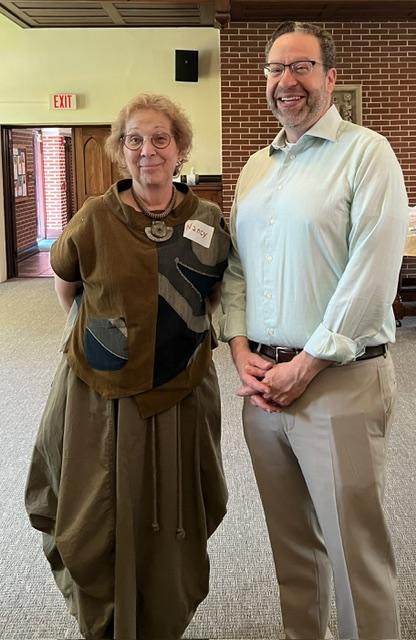 Paul Frank, guest speaker with Nancy Goldberg, outgoing Leadership Chair LWV HP-HWD 2026 ANNUAL MEETING