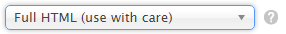 using Full HTML for the text editor