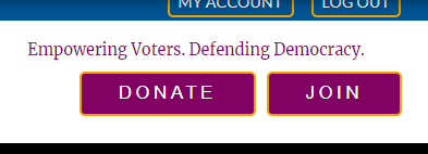 Example of Donate & Join buttons on MyLO P&G theme