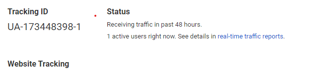 Successful Status of Global Site Tag