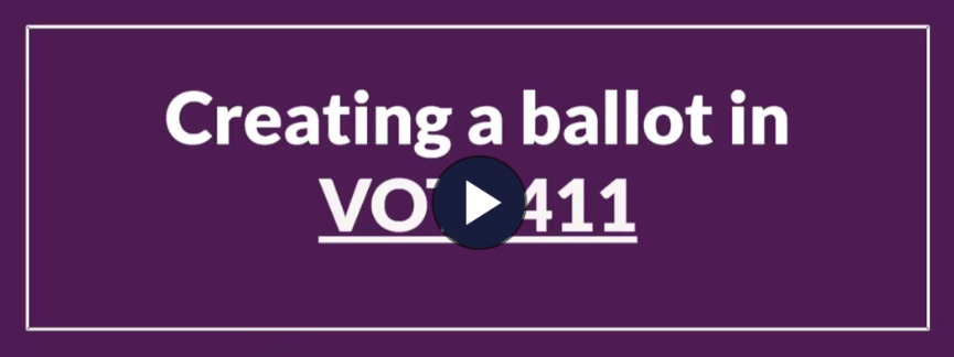 Creating a Vote 411 Ballot Cover Image