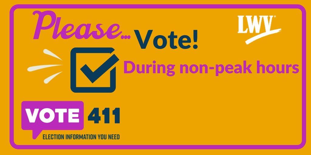 Please vote during non peak hours