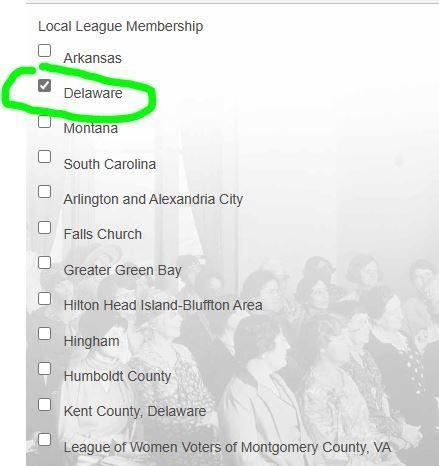 Screenshot shown with Delaware League selected