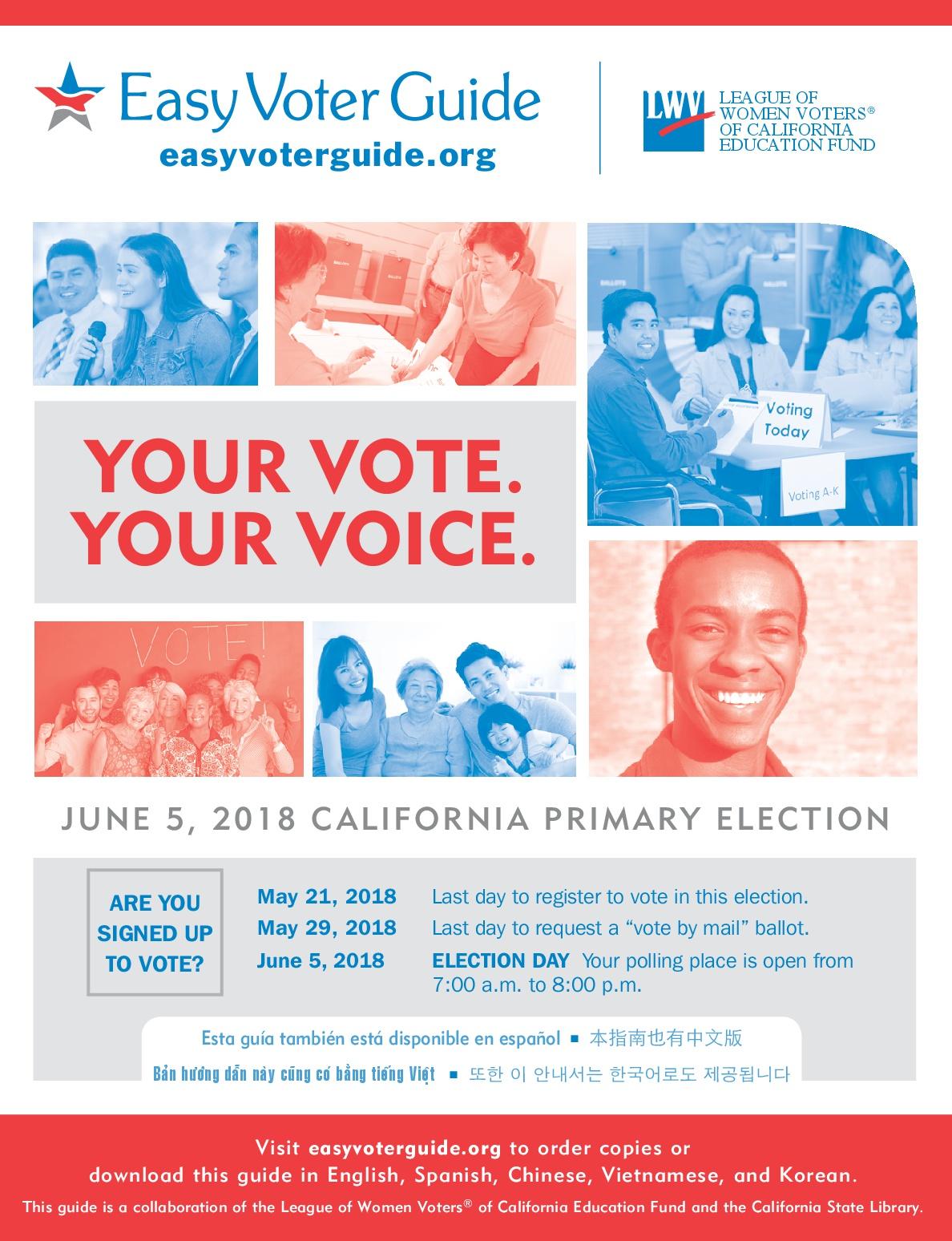 CA Easy Voter Guide CA Easy Voter Guide