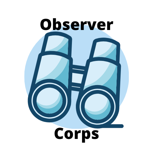Image of binoculars, Icon for Observer Corps