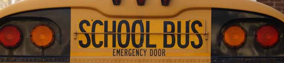 image of the back of the school bus