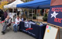 Fal Fling 2018 Registering Voters on Main St.