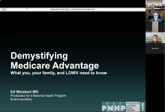 Screenshot of Medicare Zoom Presentation