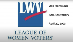 LWV Logo with Oak Hammock 10th Anniversary April 29 2023 Text
