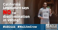 AB2466, voting rights, jim crow, discrimination, ACLU, grassroots advocacy