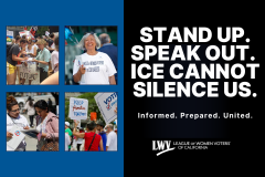 Stand Up. Speak Out. ICE Cannot Silence Us. Informed. Prepared. United.