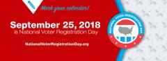 National Voter Registration Day September 25, 2018