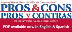 Pros & Cons - November 2024 General Election  (PDF in English and Spanish)