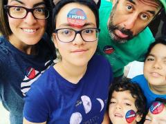Family ivoted picture, cavotes, elections, California, Los Angeles, Sarah Levy