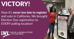 Sb 72 passed allowing same day voter registration