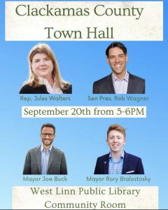 September twentieth Clackamas County Town Hall Image