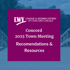 Town Meeting Recommendations
