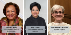 Gala Honorees James, Nooyi, and Collyer