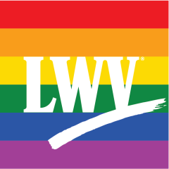 LWV logo rainbow