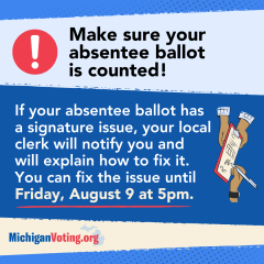 Make sure your absentee ballot is counted