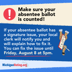 Absentee voting signature