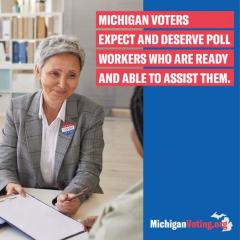 Poll worker in Michhigan