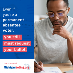 Even fi you are a permanent absentee voter