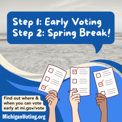 Students vote before spring break