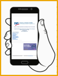 Picture of hand holding phone with Guide displayed