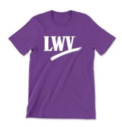 purple LWV t-shirt shown