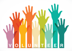 Volunteer - raised hands