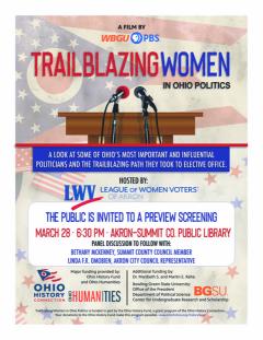 Trailblazing Women in Ohio Politics Flyer