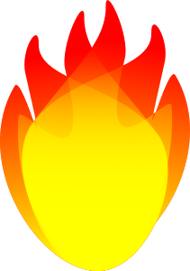 Clipart Flames - yellow, orange, and red