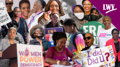 Collage of Black women active in the voting rights movement