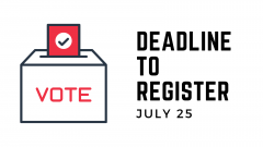 Ballot Box with Deadline to Register July 15